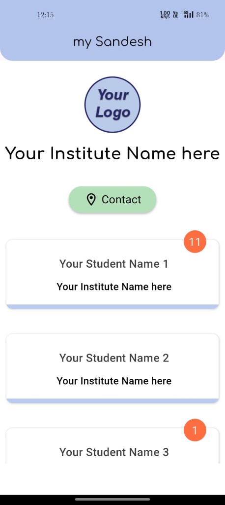 Alpha Campus app — home screen