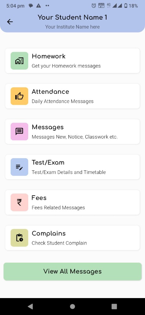Alpha Campus app — messages