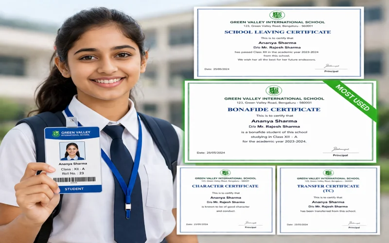Student ID cards and certificates — Alpha Edusoft Lite
